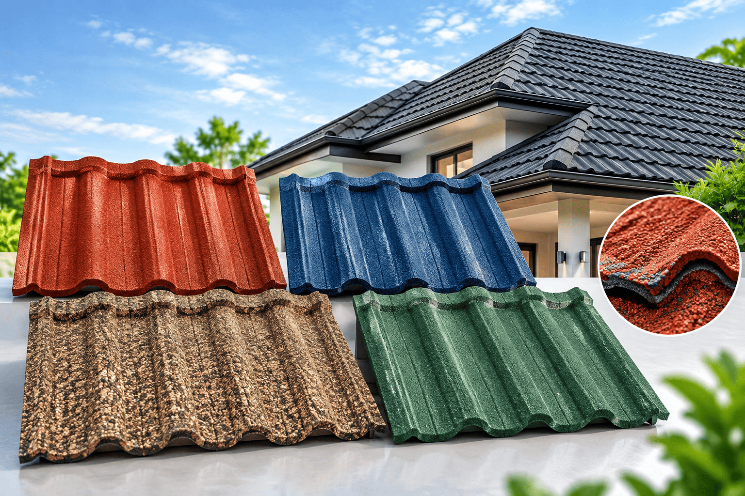 Stone Covered Roof Tiles